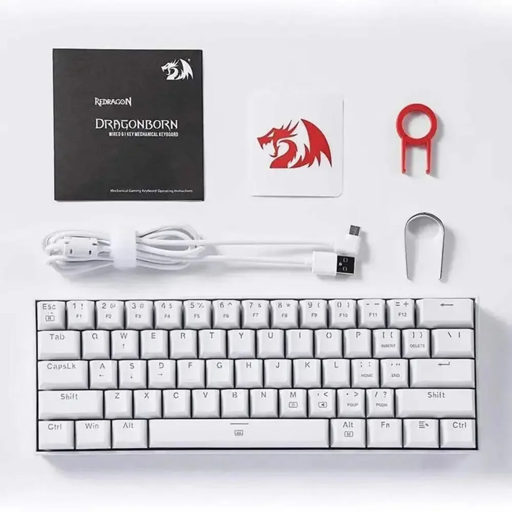 Redragon K630 Dragonborn 60% RGB Hot-Swappable Mechanical Gaming Keyboard NIB